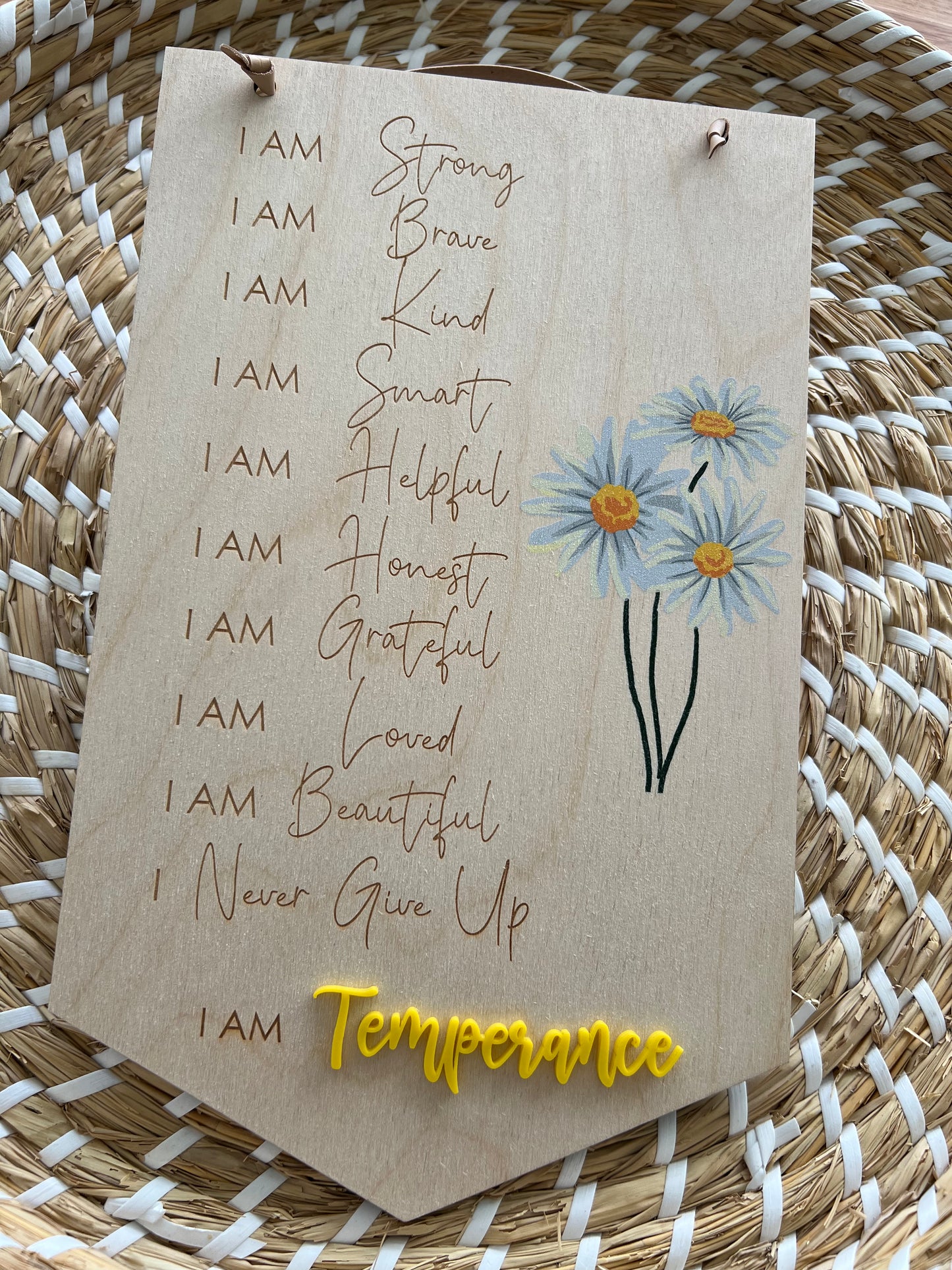 Personalised Affirmation Plaque (Printed Design)