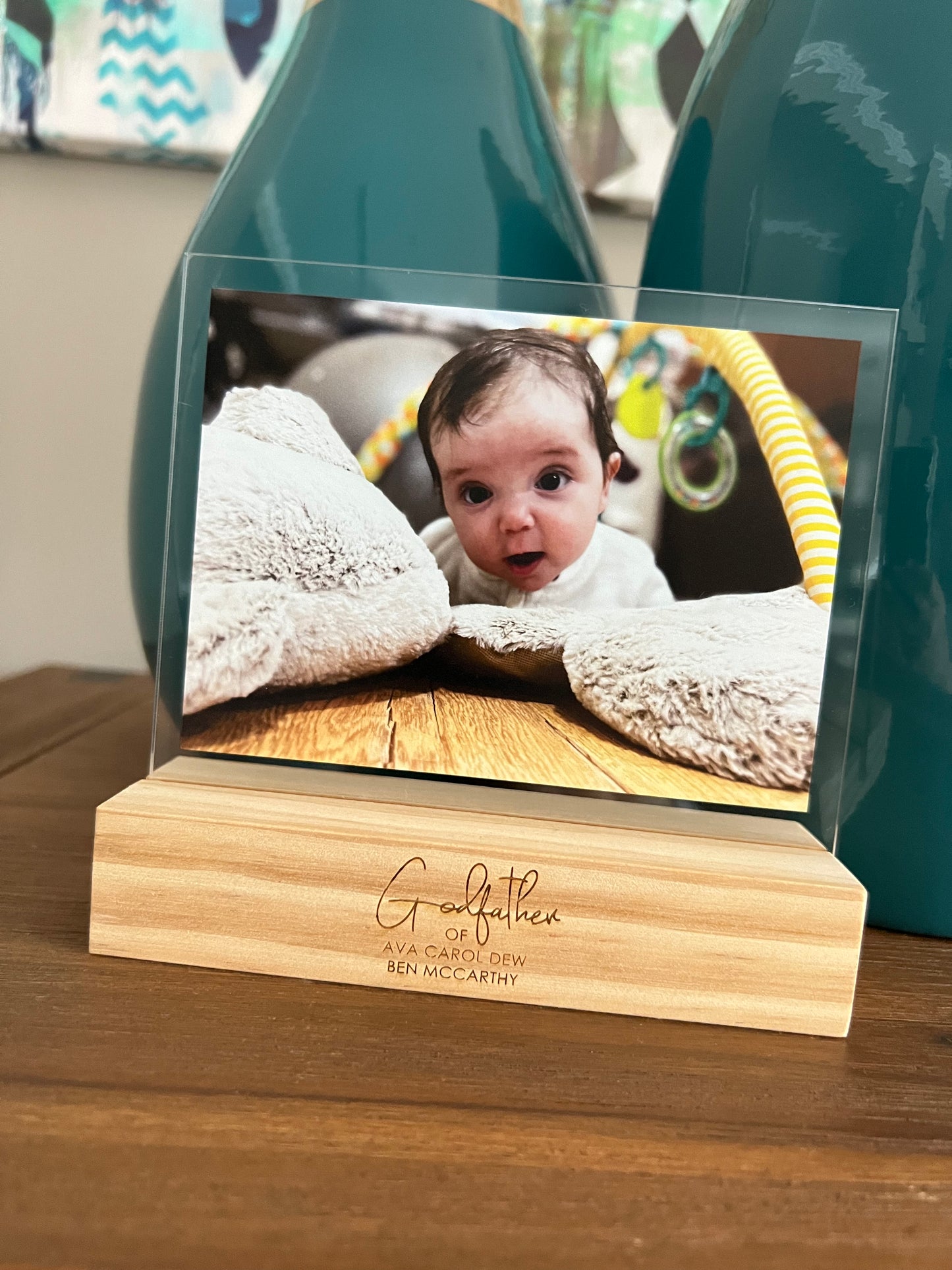 Single Acrylic Photo Print with Wooden Stand