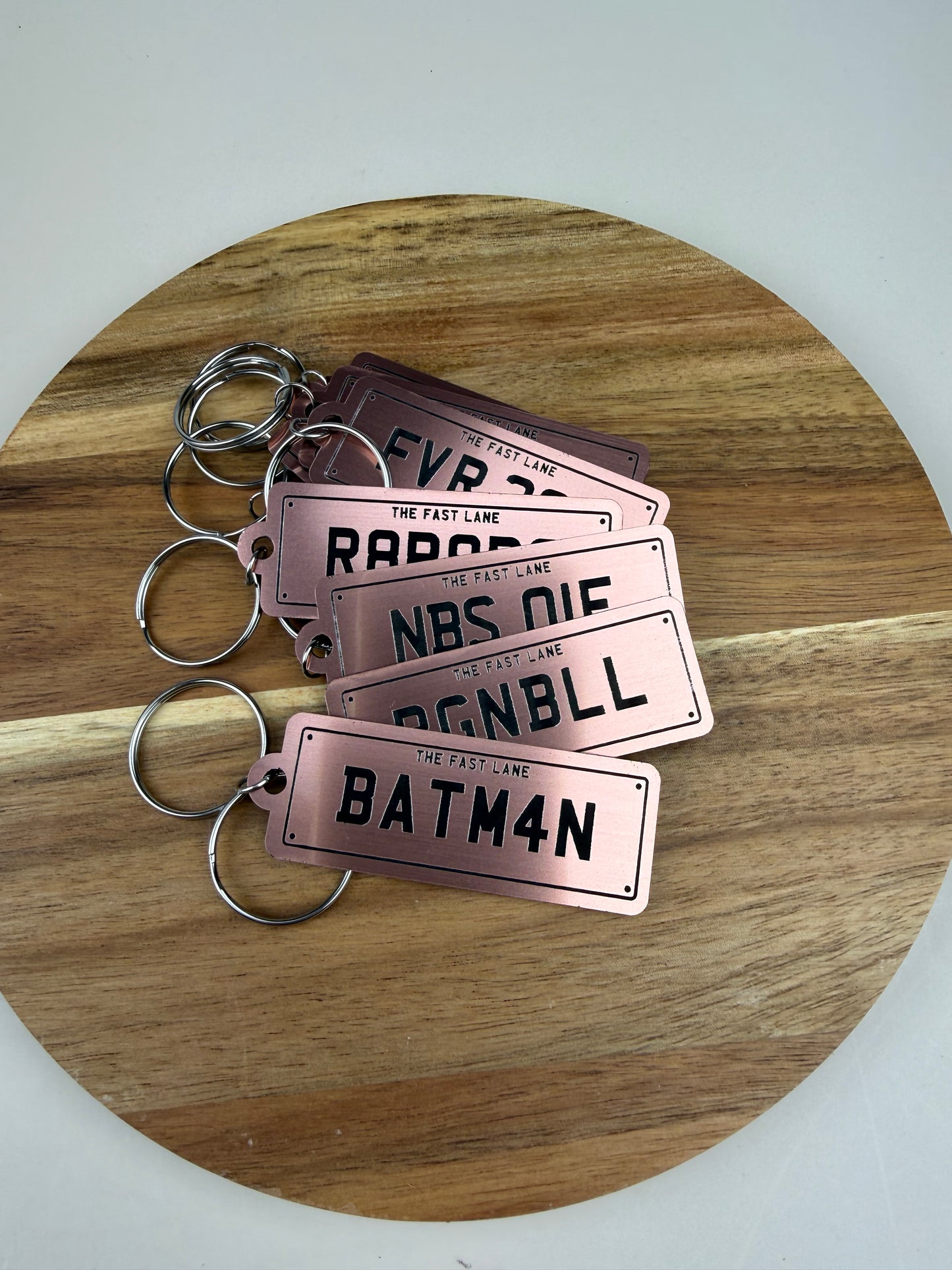 Personalised 'Number Plate' Keyring
