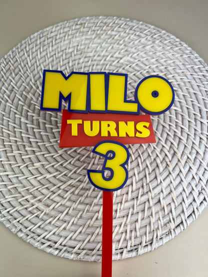 'Toy Story' Theme Personalised Acrylic Cake Topper