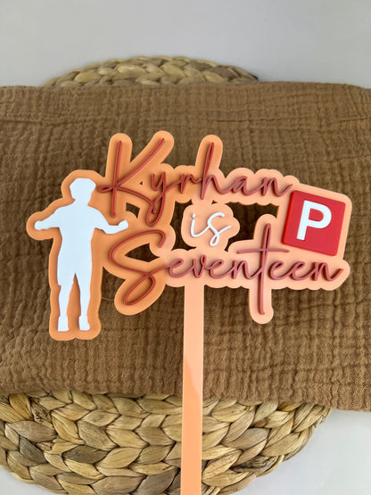 Large 2 Layer Acrylic Cake Topper (15cm)