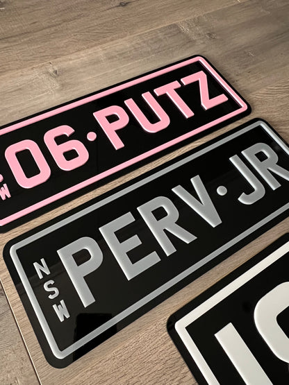 Novelty Acrylic Number Plates
