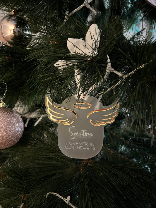 Angel Wing Memorial Christmas Tree Ornament