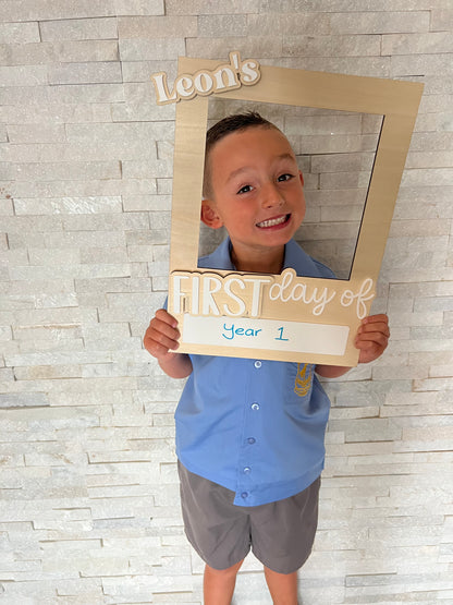 First Day School Selfie Board