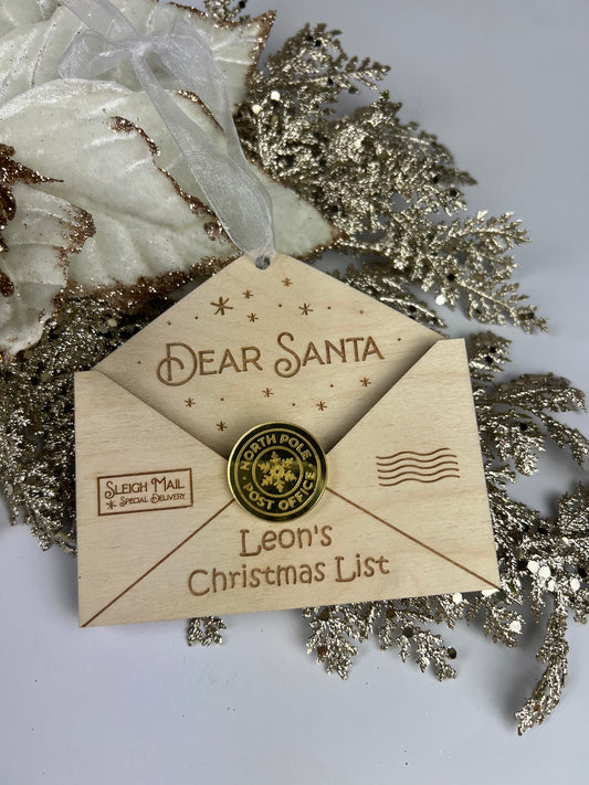 Personalised Letter to Santa Ornament