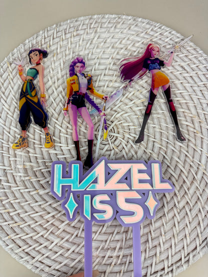 Demon Hunter Printed + 3D Acrylic Cake Set