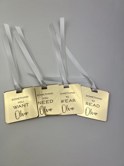 Personalised Mindful Christmas Gift Tag Set