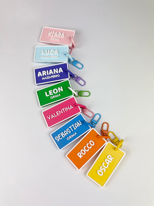 Personalised 3D Printed Whistle Bag Tag – Custom Sports & School Name Tag