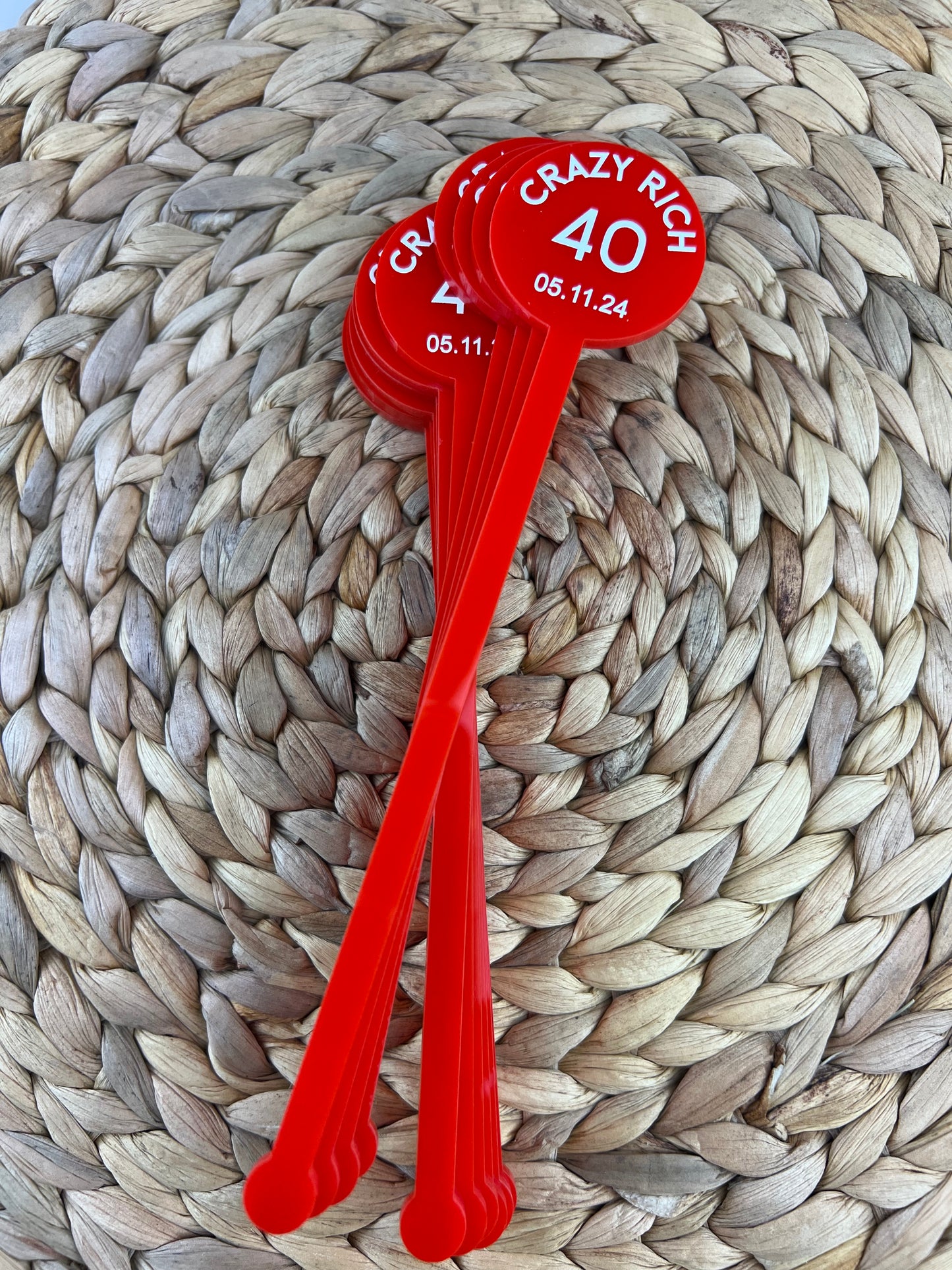 Acrylic Drink Stirrers (Round)