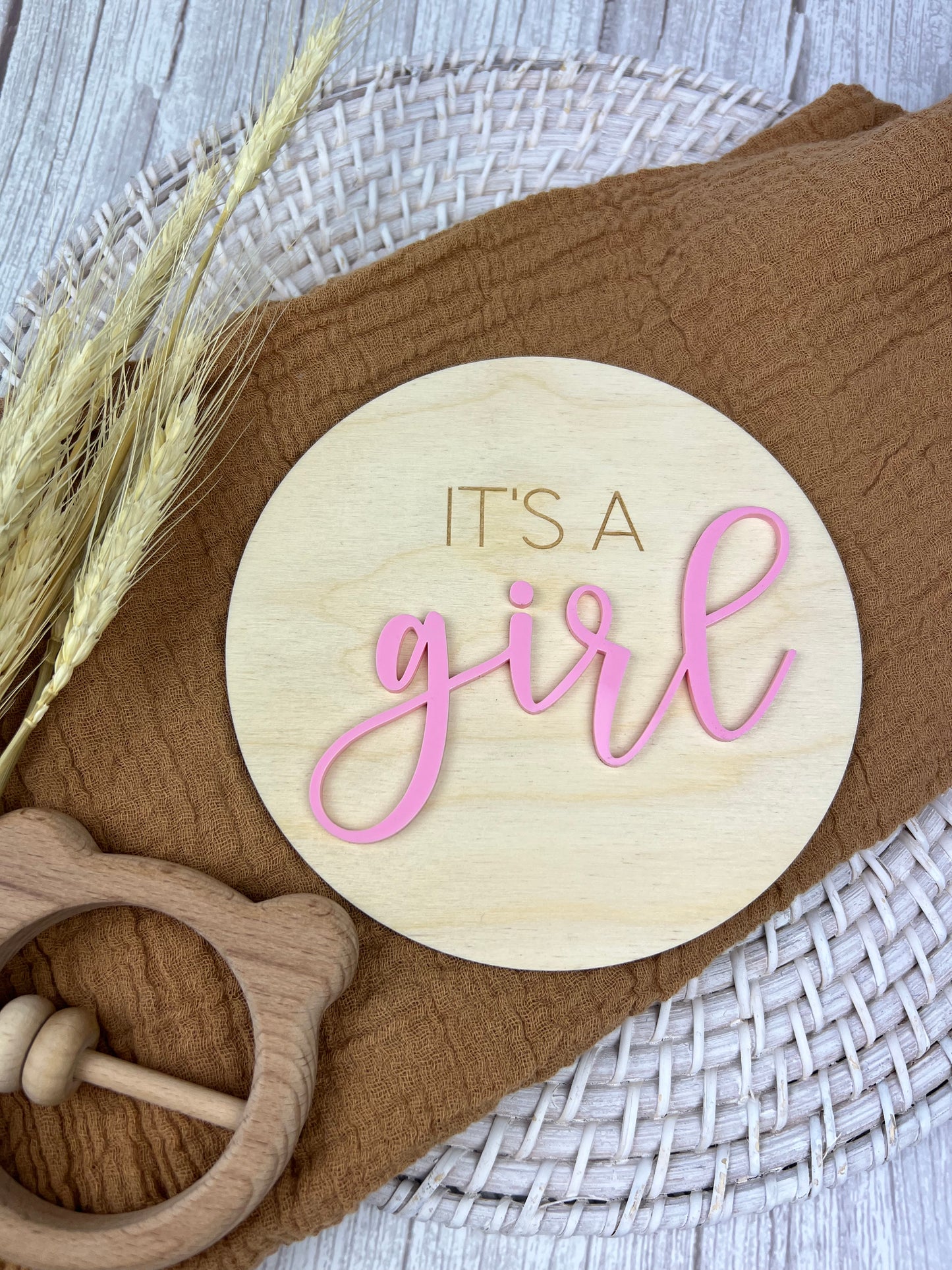 Baby Gender Announcement Plaque - It’s a Boy/Girl