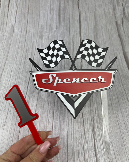 Printed Cars + 3D Acrylic Cake Topper