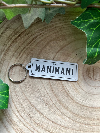 Personalised 'Number Plate' Keyring