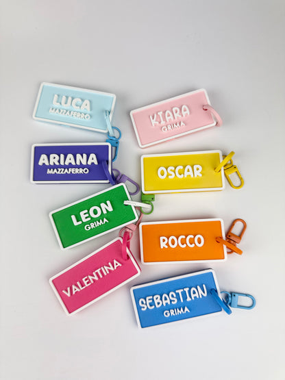 Personalised 3D Printed Whistle Bag Tag – Custom Sports & School Name Tag