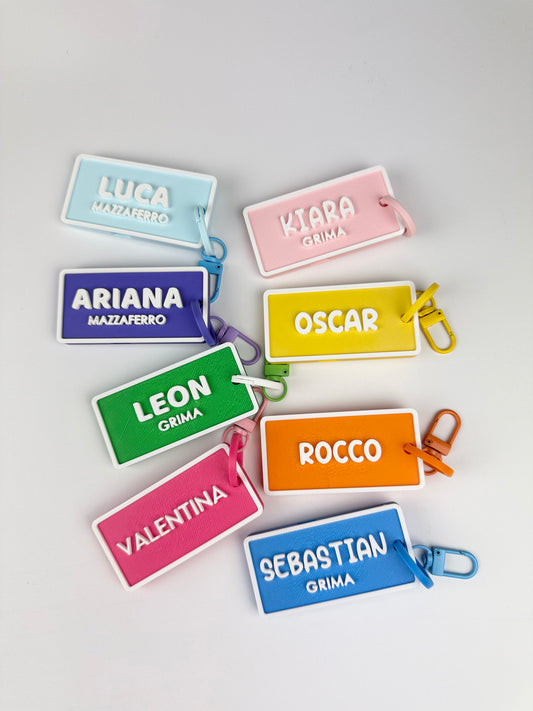 Personalised 3D Printed Whistle Bag Tag – Custom Sports & School Name Tag