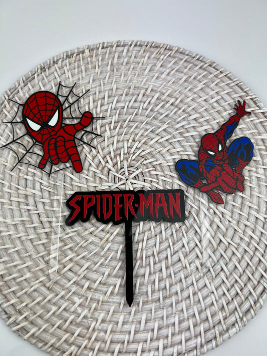 Printed Cake Topper Set - Spiderman