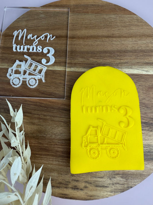 CUSTOM DUMP TRUCK - COOKIE STAMP