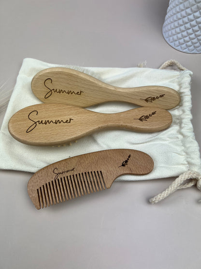 Personalised Baby Hair Brush/Comb Set