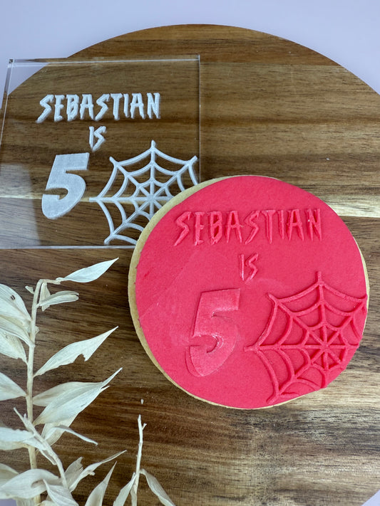 CUSTOM 'SPIDERMAN/WEB' - COOKIE STAMP