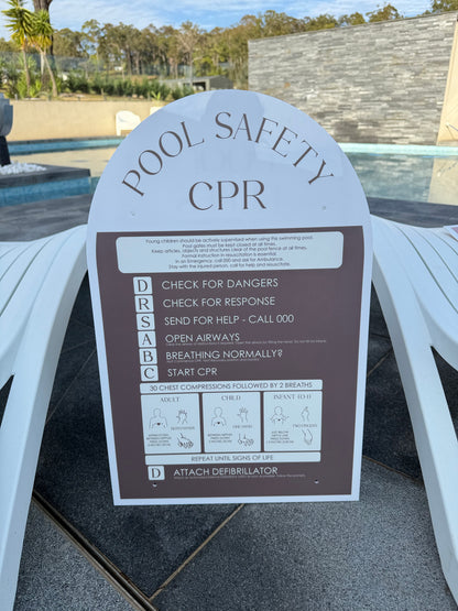 Pool CPR Safety Sign - Arch