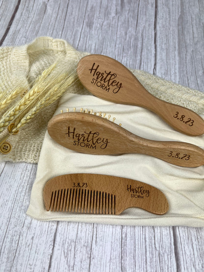 Personalised Baby Hair Brush/Comb Set