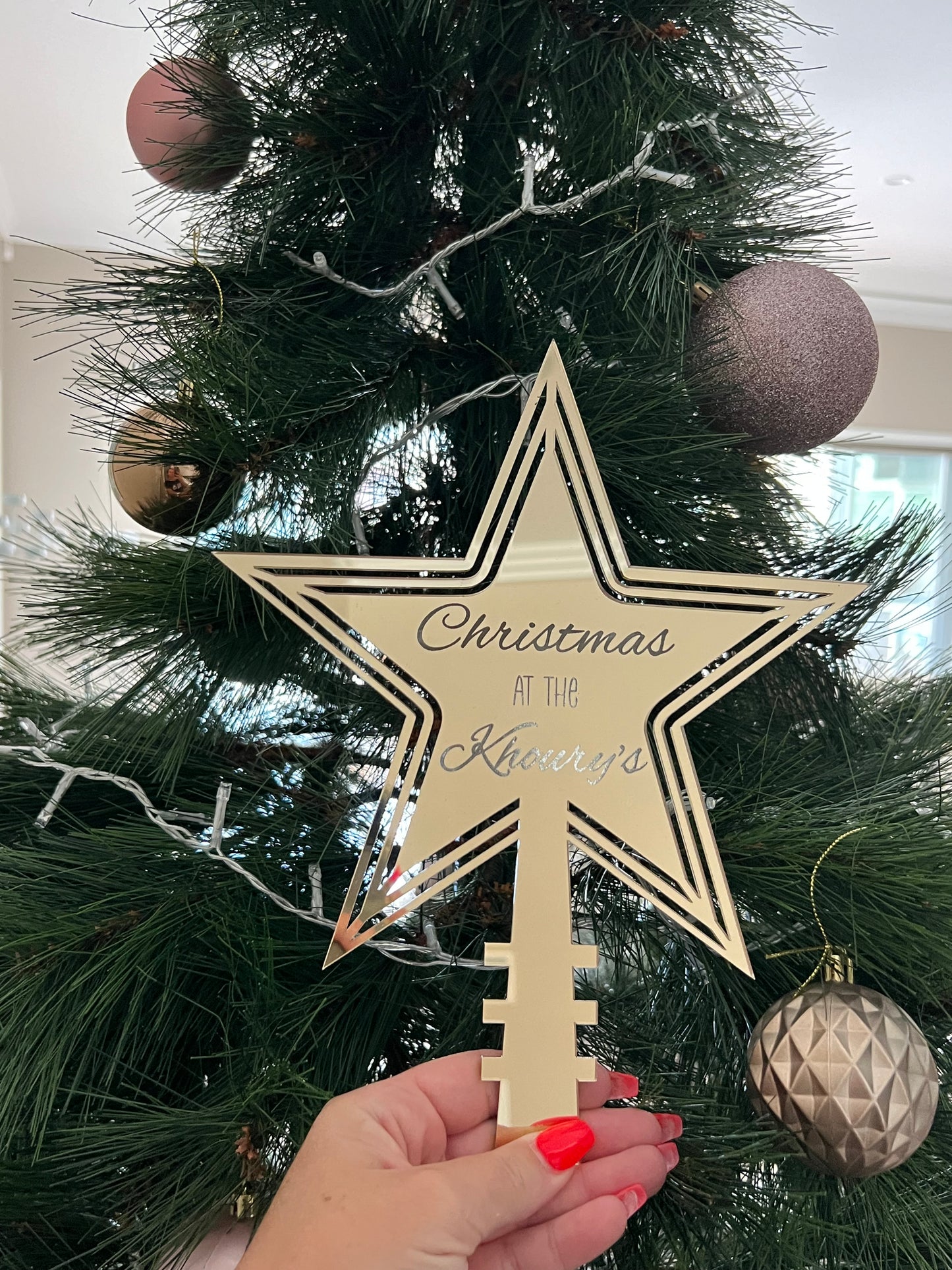 Personalised Christmas Tree Topper (Star)
