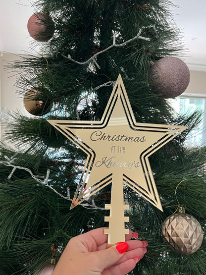 Personalised Christmas Tree Topper (Star)