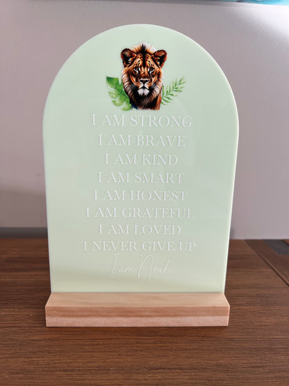 Personalised Arch Affirmation Plaque