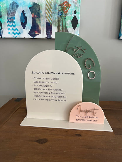 Triple Drink Menu Stand