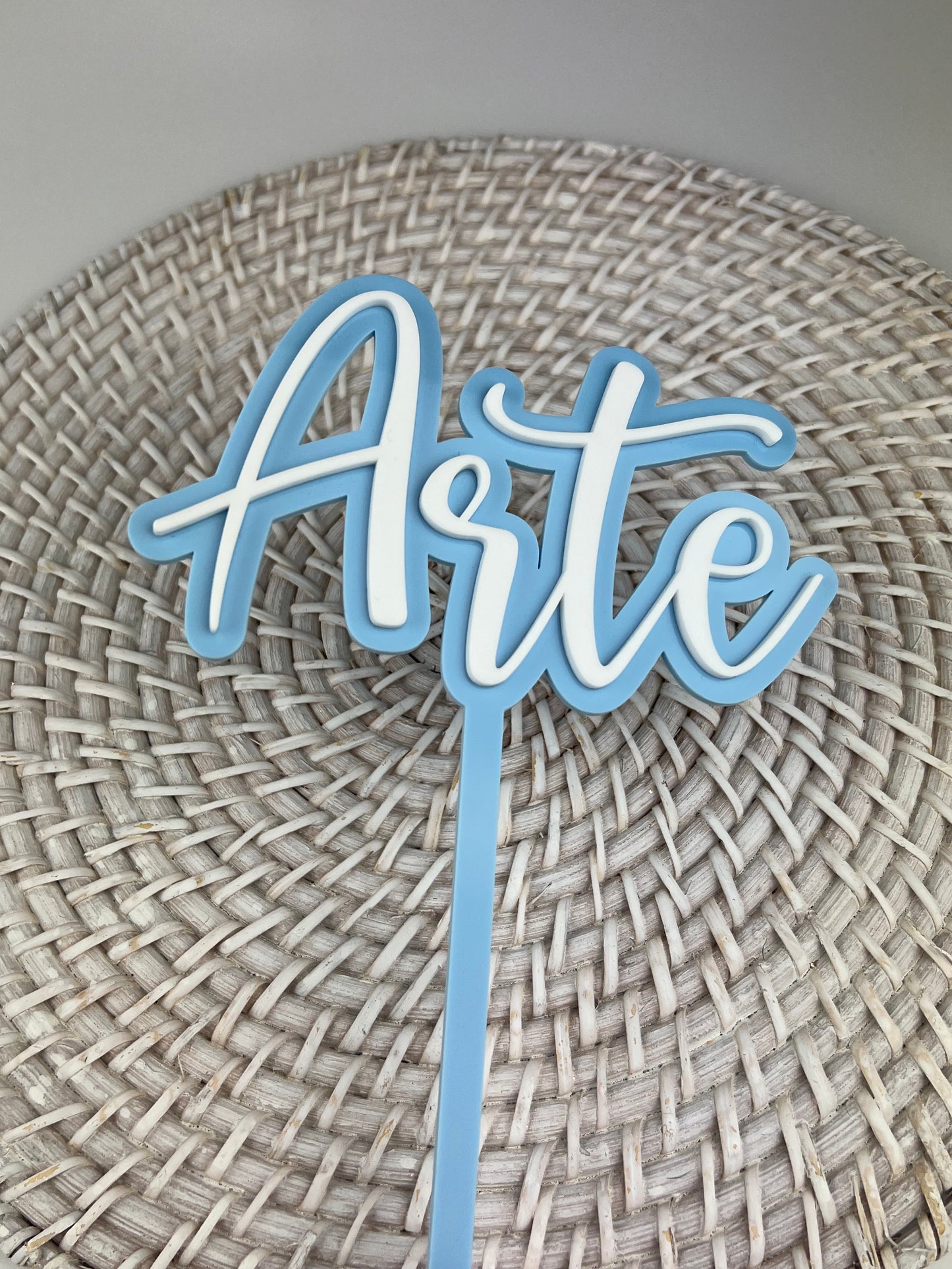 Large 2 Layer Acrylic Cake Topper (15cm)