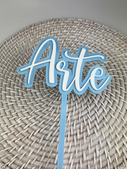 Large 2 Layer Acrylic Cake Topper (15cm)