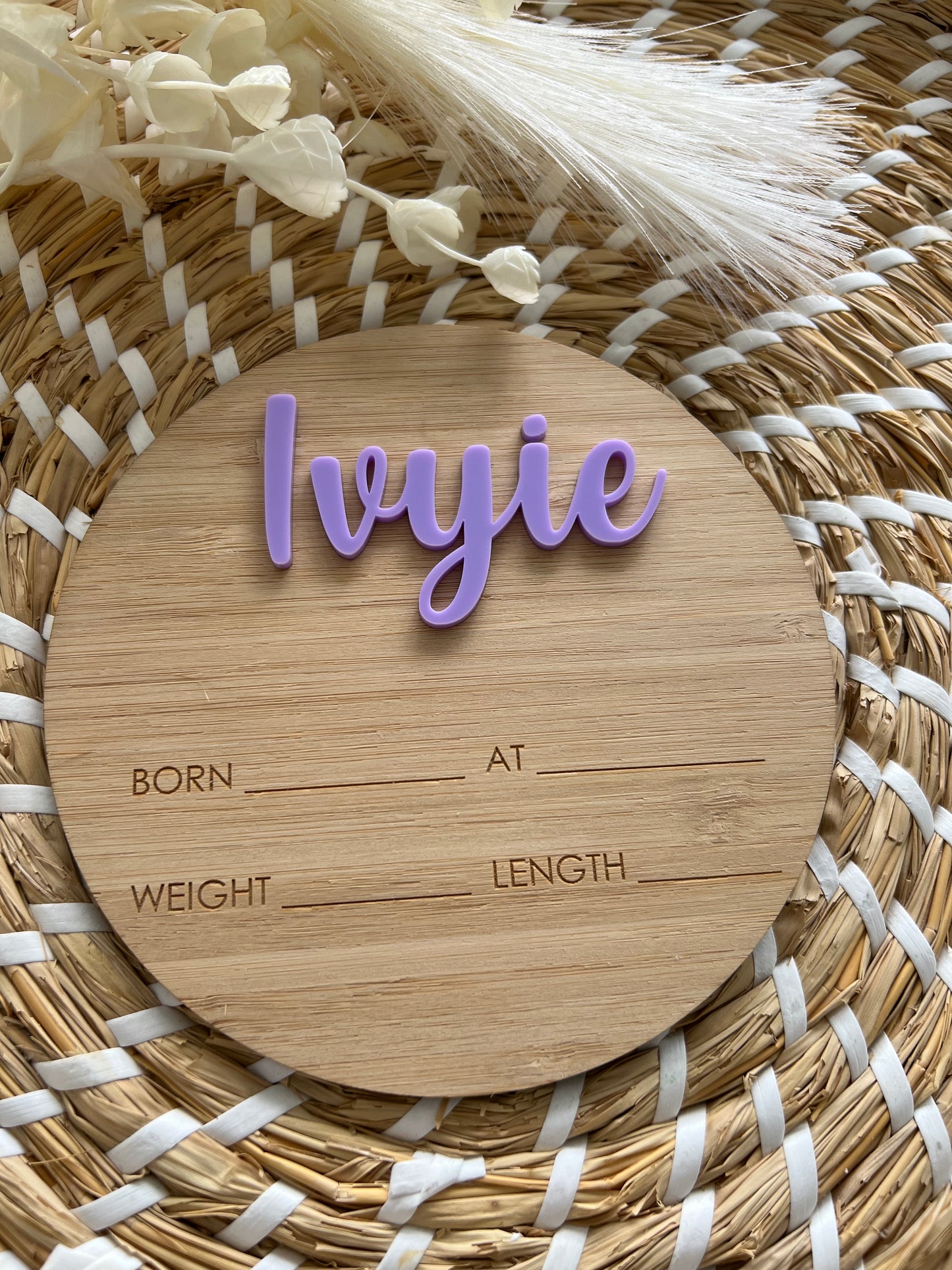 3D Personalised Birth Announcement Plaque