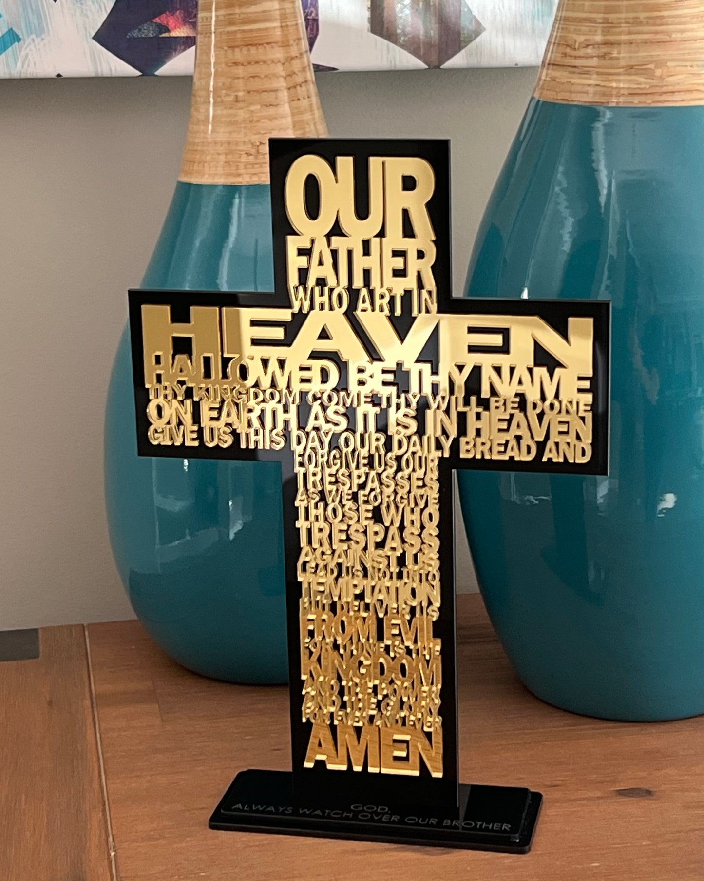Acrylic 3D ‘Our Father’ Cross