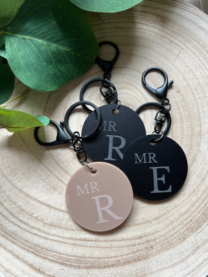 Initialed Acrylic Keyring