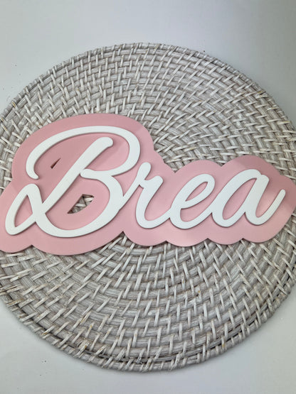 Double Layer Acrylic Name Plaque
