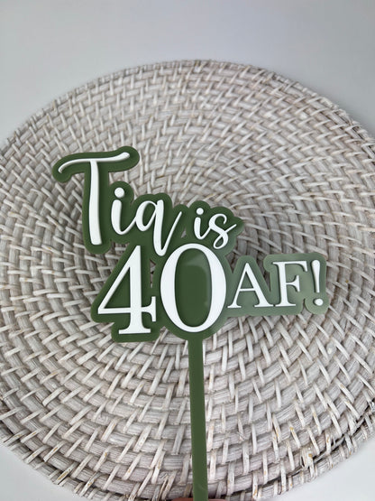 Large 2 Layer Acrylic Cake Topper (15cm)