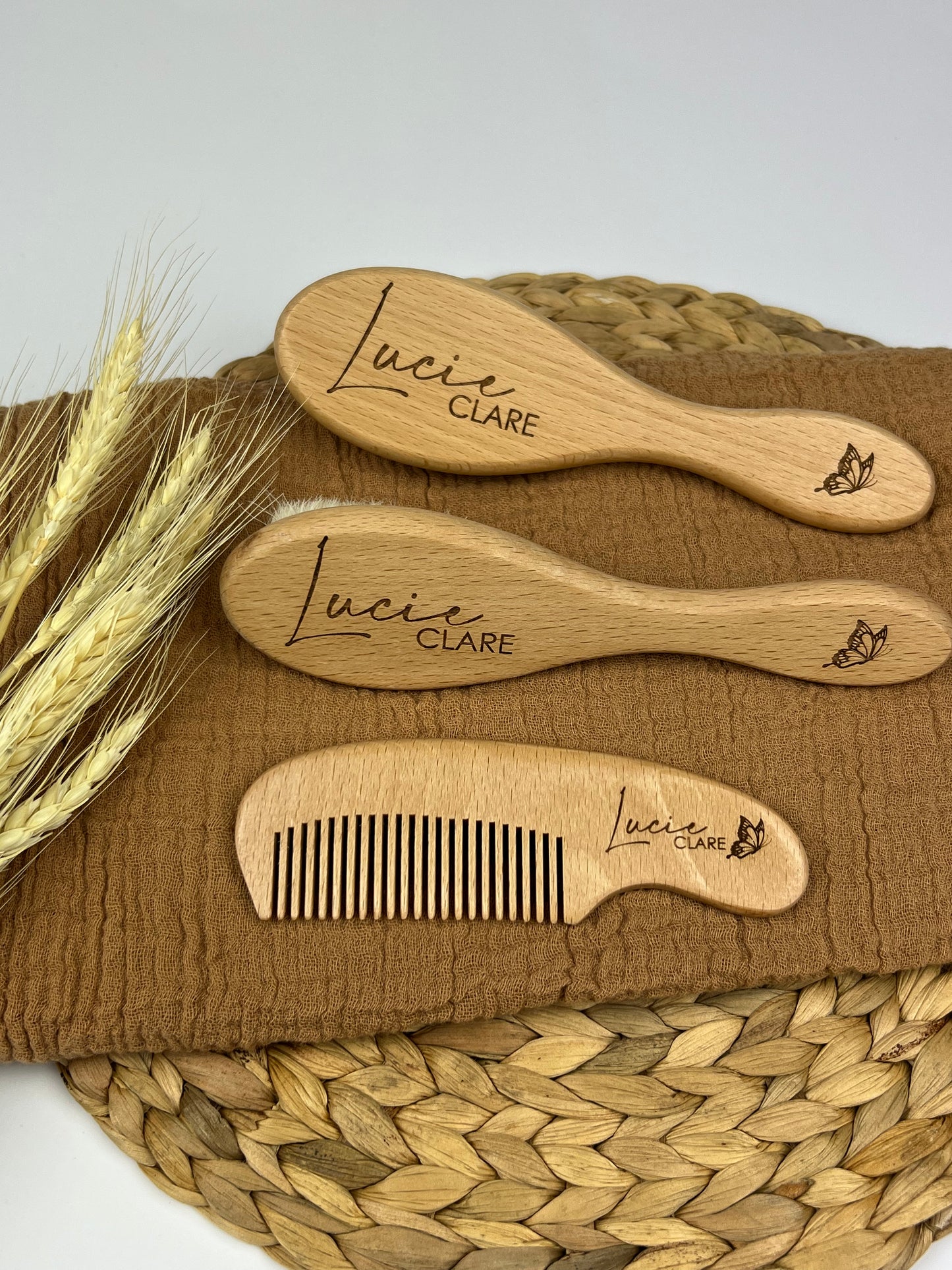 Personalised Baby Hair Brush/Comb Set