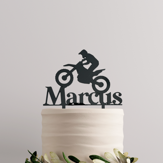 Acrylic Cake Toppers (Dirt Bike)
