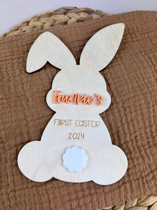 Personalised '1st Easter' Bunny Milestone Plaque