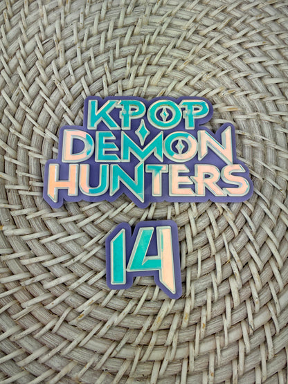 Demon Hunter Printed + 3D Acrylic Cake Set