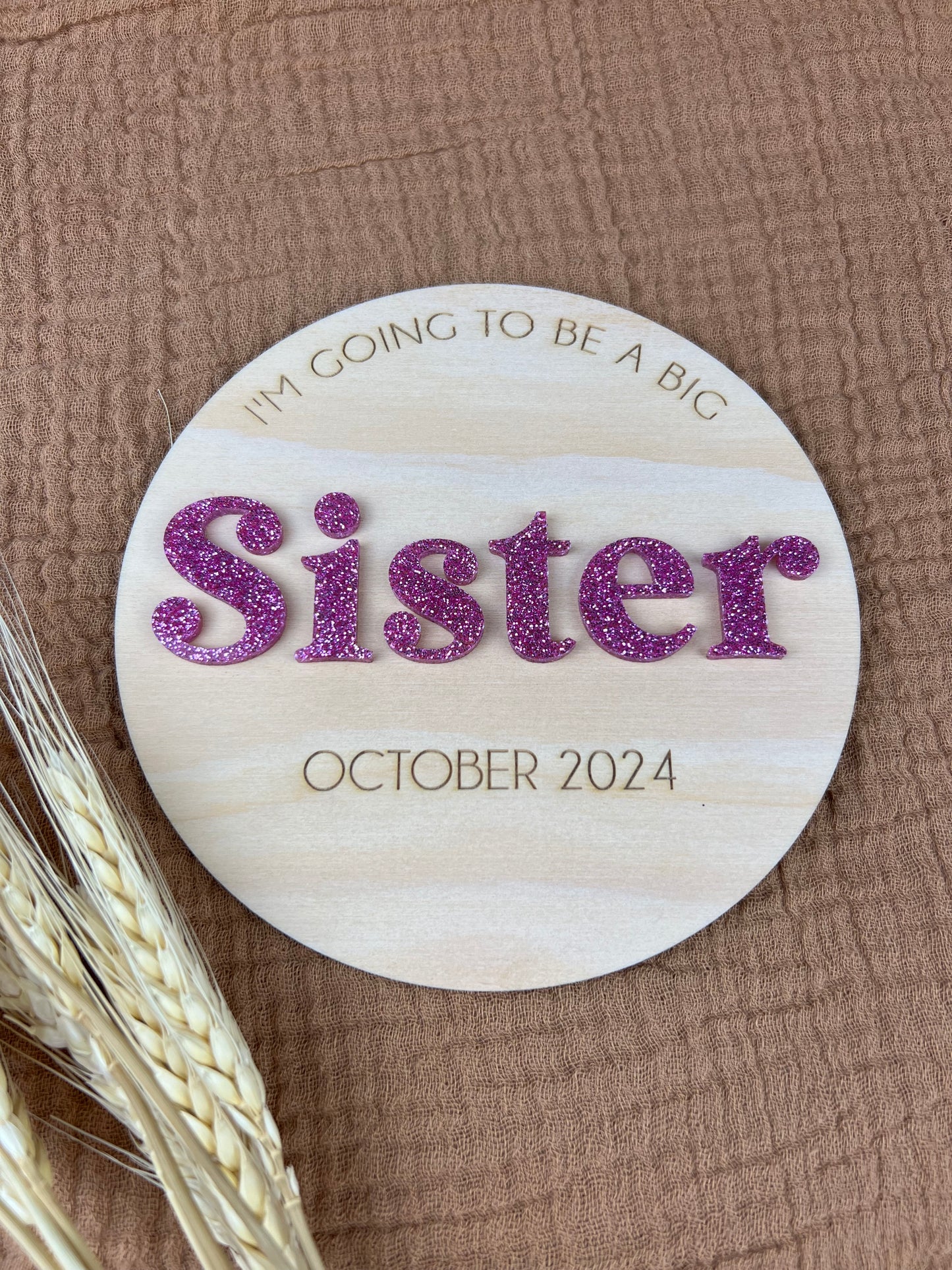 Brother/Sister Announcement Plaque