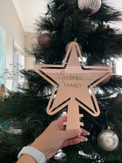 Personalised Christmas Tree Topper (Star)