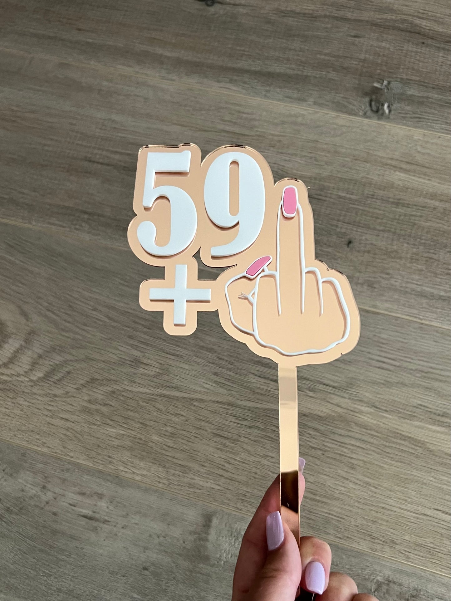 Medium 2 Layer Acrylic Cake Topper (12cm)