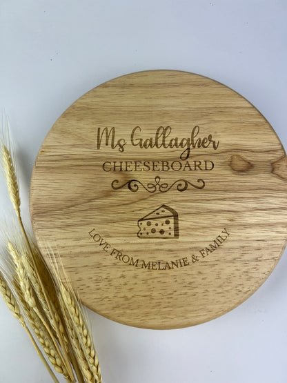Personalised Swivel Cheese Board & Knife Set