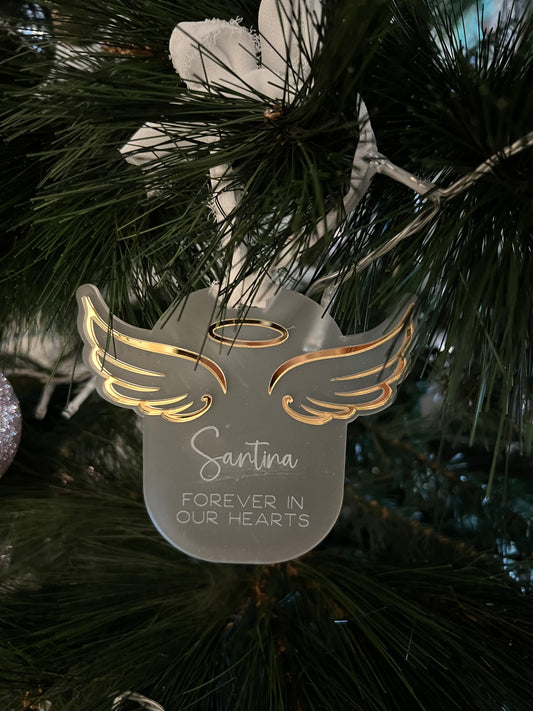 Angel Wing Memorial Christmas Tree Ornament