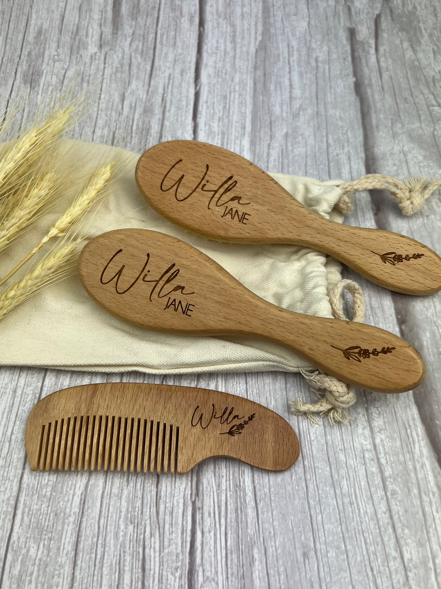 Personalised Baby Hair Brush/Comb Set