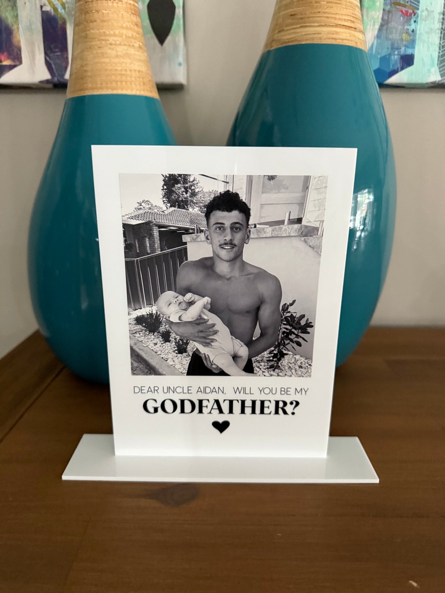 Acrylic Photo Plaque /Godparent Proposal