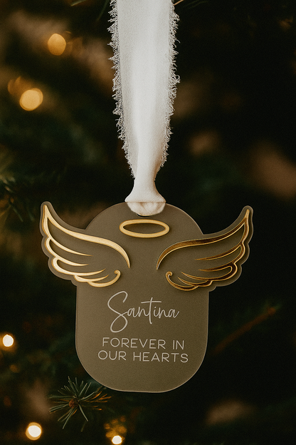 Angel Wing Memorial Christmas Tree Ornament