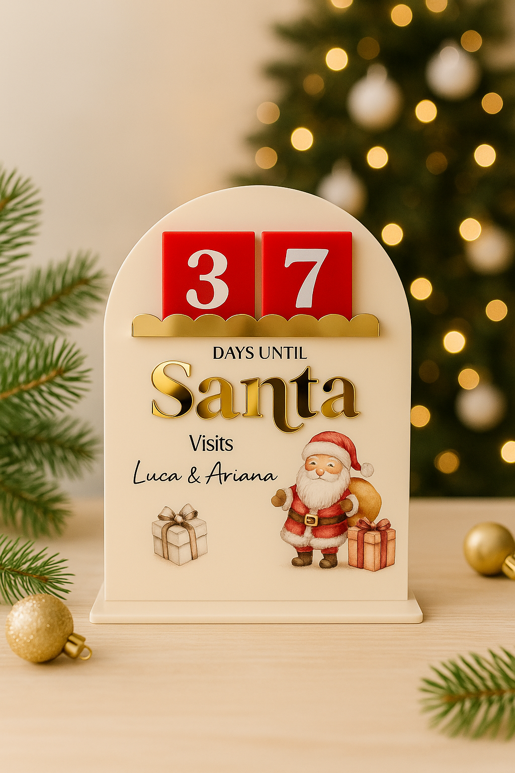 Santa Countdown Stand