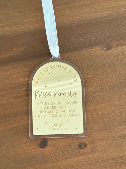 Personalised Teacher Christmas Ornament