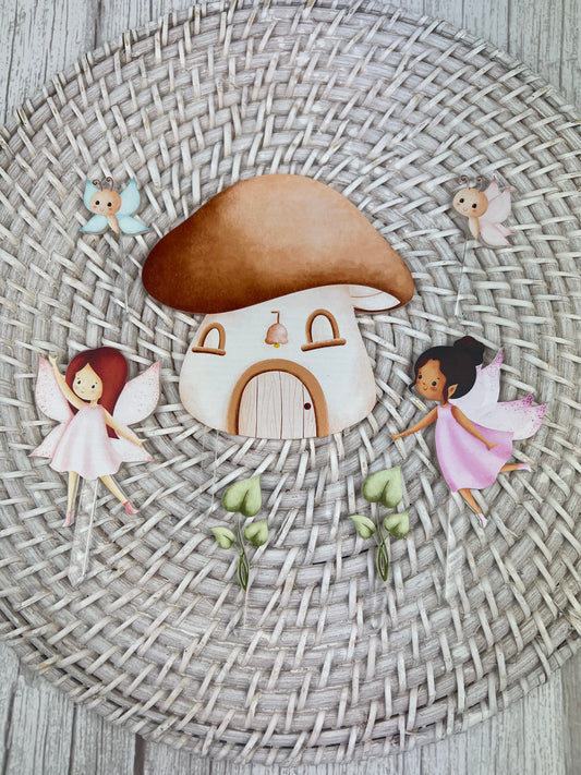 Printed Cake Topper Set - Fairy